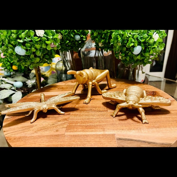 🪲Gold Resin Dragonfly Garden Figure Tiered Tray Decor🪲 - Picture 8 of 8